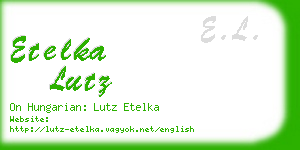 etelka lutz business card